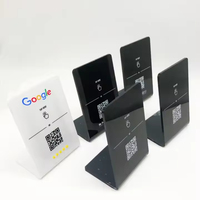 13.56mhz personnalisé NFC Google Review Stand Qr Code Scanning Pvc Table Stand