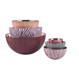 ชุดชามสแตนเลสสีไม้6ชิ้นพร้อมอุปกรณ์ครัวทันสมัยทันสมัย - Product Image 1