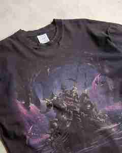 เสื้อยืดแฟชั่นโอเวอร์ไซส์สำหรับผู้ชาย200gsm พิมพ์ลายสกรีนผ้าไหมแบบกำหนดเองได้อย่างรวดเร็วผ้าคอตตอนน้ำหนัก100% - Product Image 6