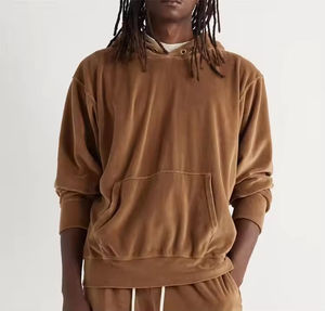 Nueva Sudadera con capucha de terciopelo de moda OEM Factory Heavy Weight Sudaderas con capucha de terciopelo de alta calidad para hombres para venta en línea - Product Image 1