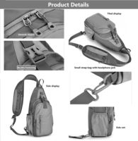 Piccola Borsa a Tracolla Oxford Unisex, Ispirata al Design Tattico, Impermeabile con Cerniera, Mini Borsa Utility EDC per Viaggio e Lavoro in Nylon