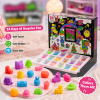 Calendrier de l'Avent Squishy : Compte à rebours de 24 jours, Jouets anti-stress TPR, Mini Squishies, Boîte mystère, Cadeau fantaisie pour adultes et enfants, Vente en gros