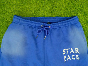 Survêtement Vintage pour hommes en détresse brodé Patch Sweat Suit Flare Applique Sun Faded Acid Wash Hoodie Sweatpants pour l'hiver - Product Image 5