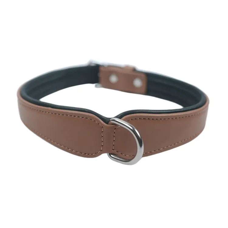 2023 Popular Designer De Luxo Por Atacado Personalizado De Alta Qualidade Durável Nickle De Latão com Fivela Danedar Roller Softy Dog Collar