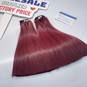 ¡¡¡AL POR MAYOR!!! Cabello liso natural de alta calidad, listo para enviar, disponible en color rojo, súper doblemente estirado - Product Image 6