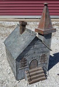 บ้านนกโลหะสไตล์บ้านไร่สภาพอากาศตกแต่งสำเร็จสำหรับสวนใดๆ - Product Image 5