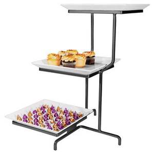 Présentoir à pizza en fer noir à 3 niveaux, design élégant de grande taille, parfait pour les hôtels, les restaurants, les desserts, les fruits et les gâteaux - Product Image 6