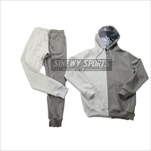Sudaderas con capucha de satén con logotipo personalizado para hombre, jersey de mezcla de algodón, sudaderas con Capucha con forro de satén de dos piedras divididas gruesas de Sinewy - Product Image 3
