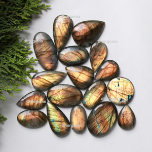 Lot de 925 cabochons en labradorite verte, accessoires pour bijoux, breloques, pierres précieuses, cristal, mini cœurs, jade - Product Image 5