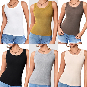 Nouvel arrivage de hauts actifs pour femmes Débardeur de yoga d'été sans manches pour femmes Gilet mince de course sans couture de yoga Haut court d'entraînement de fitness - Product Image 1