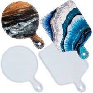 Posavasos de Madera de Acacia y Resina, Estilo Europeo, Antideslizantes, Cuadrados y Redondos, Personalizados, para Vajilla, Portavasos de Pizarra - Product Image 3