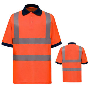 เสื้อโปโลสะท้อนแสงปี 2025 เสื้อทำงานสองสี รับสกรีนโลโก้ เสื้อยืดความปลอดภัยสะท้อนแสงสูง เสื้อโปโลสำหรับงานก่อสร้าง ผู้ชาย - Product Image 5