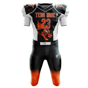 Uniforme de sublimation meilleure qualité dernière conception légère et confortable broderie de football impression uniforme de football américain - Product Image 2