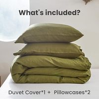 Ensemble de housse de couette en lin lavé français 100% coton 3 pièces doux respirant 200TC fermeture à boutons en noix de coco naturel solide pour mariage à la maison