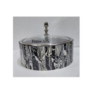 Marmite de service de nourriture en bois de conception arabe avec couvercle martelé forme ronde réchauffeur de nourriture marmite pour accessoires de cuisine - Product Image 5