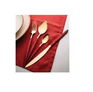 Juego de cubiertos dorados de acero inoxidable de lujo, juego de cubiertos de mesa portátil, cuchillo de Metal, cuchara, tenedor para uso en cocina de fiesta de boda - Product Image 4