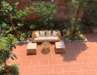 Conjunto de Sofás Seccionales de Ratán Inflables Económicos para Jardín, Decoración Moderna para Sala de Estar de Apartamento