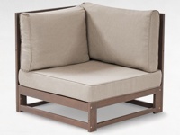 Conjunto de Sofá de Jardín de Madera para Exteriores, Moderno, Ecológico y Confortable, con Mesa Baja y Cojines Extraíbles, para Uso en Hoteles, Parques y Villas
