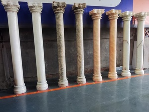 GuangZhou Brothers Stone - Columnas Redondas de Piedra Natural de Estilo Europeo, Diseño de Edificios de Lujo, Columnas Romanas de Mármol Sólido - Product Image 2