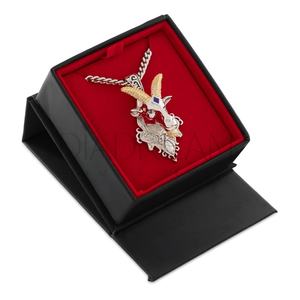 La plupart des ventes rond Marquise cerf-volant coupe Moissanite pendentif 925 en argent Sterling deux tons classique collier pour fiançailles mariage - Product Image 3