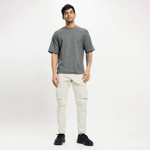 Camiseta barata al por mayor con logotipo para hombres y mujeres, camisetas de poliéster a granel blancas personalizadas - Product Image 5