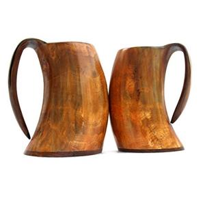 Corne à boire Viking Corne de boeuf authentique sans danger pour les aliments Corne à boire Viking avec utilisation à la main pour poli à bas prix - Product Image 2