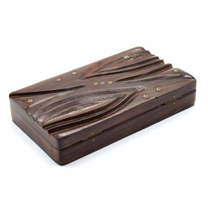 Caja de Joyería Decorativa de Madera Pulida Tallada a Mano, Ecológica, con Diseño Floral Personalizado para Decoración del Hogar y Regalos - Product Image 2