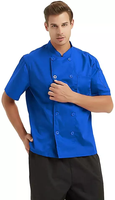 Uniforme de Chef cuisinier de Restaurant pour femmes et hommes, chemise de Chef bleu Royal à Double boutonnage, logo personnalisé fabriqué en inde