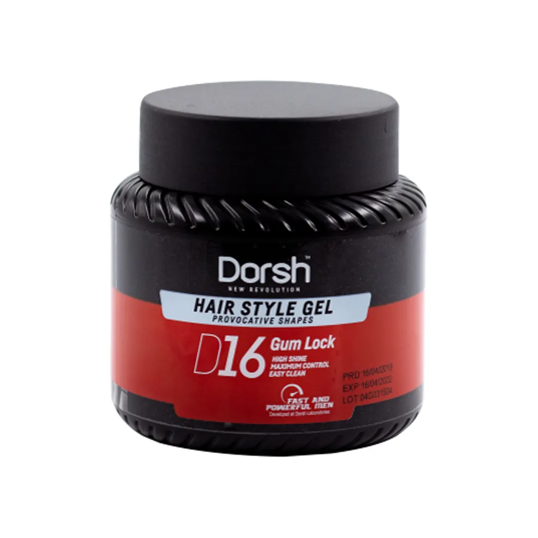 DORSH HAIR STYLE GEL - PROVOCATIVE SHAPES GUM LOCK D16 700 ML Strong Hold Hair Gell from Turkey with Low Price