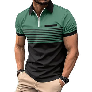 Vêtements de sport en gros 100% polyester streetwear décontracté entraînement à manches courtes hommes Polo t-shirt vêtements de rue - Product Image 5