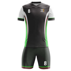 เครื่องแบบเล่นฟุตบอลของผู้ชายผ้าฝ้าย100% โพลีเอสเตอร์น้ำหนักเบาแห้งเร็วคอกลมแขนสั้นยืดได้220กรัม - Product Image 4