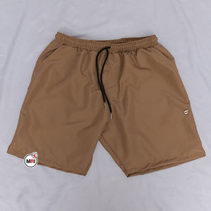 กางเกงขาสั้นสำหรับผู้ชายกางเกงขาสั้นผ้าโพลีเอสเตอร์แบบสั้นสำหรับใส่เล่นยิมระบายอากาศได้ดีสีพื้นสีน้ำตาลเข้มสำหรับฤดูร้อนปรับแต่ง2023 - Product Image 5