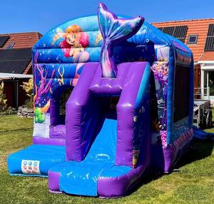 Castillo Inflable con Tobogán de Sirena, Castillo Inflable Comercial de PVC para Niños, Fiestas Escolares, Bodas y Eventos - Product Image 5