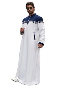 Nouveaux styles de thobes, vêtements musulmans en gros, thobes sur mesure pour hommes, thobes unis tendance, nouveau design, jubbah pour hommes - Product Image 6
