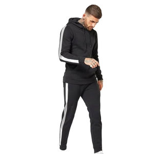 Survêtement unisexe en molleton épais brodé sur mesure OEM Ensemble pantalon de survêtement à capuche respirant XL pour homme Hiver - Product Image 1