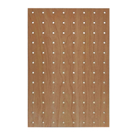 Panneau mural perforé en MDF de Nouvelle-Zélande à motif personnalisable, fonction de rangement, épaisseur 3-5 mm, emballage personnalisé, OEM/ODM disponible, modèle