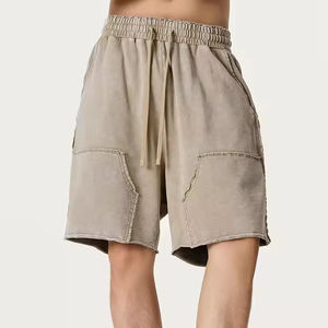 Pantalones Cortos Deportivos de Invierno para Hombre, al por Mayor, de Alta Calidad, Personalizados, de Algodón Transpirable, Tejido de Rizo Lavado, Estilo Vintage - Product Image 2