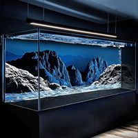 Papier peint de fond d'aquarium sur mesure, HD, imperméable, film décoratif pour aquarium, autocollant paysager