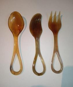 Eco-Friendly Small Wooden Buffalo Horn Spoon Tableware <b>Set</b> <b>for</b> Serving & Measuring Food <b>Tea</b> Ice Cream Honey at <b>Parties</b> - Product Image 5
