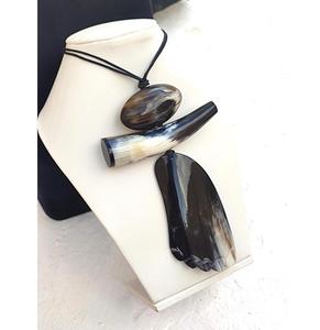 Collier de luxe en corne de buffle fait à la main, bijoux naturels et durables pour femmes, haute qualité - Product Image 3