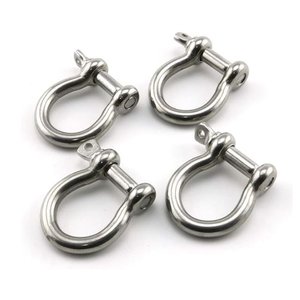 Manilles à arceau en acier inoxydable, type boulonné, avec goupille de vis, capacité de charge 10 tonnes, surface polie, BC AISI304/316 KR 254mm - Product Image 2
