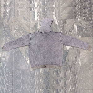 Sudaderas con capucha de lavado ácido de alta calidad Jersey de color gris Ropa informal de gran tamaño Sudaderas con capucha cálidas de invierno con logotipo serigrafiado - Product Image 5