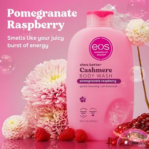 Gel de Baño Humectante Cremoso EOS Pomegranate Raspberry Cashmere 16oz con Manteca de Karité y Vitamina E, pH Balanceado, Vegano, Venta al por Mayor - Product Image 1