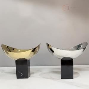 Plateau décoratif en acier inoxydable de luxe pour le Ramadan, pour l'accentuation de la maison et le service |   Couleurs et logo personnalisables - Product Image 1