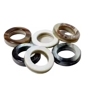 Juego de servilleteros de cuerno hechos a mano de primera calidad, accesorio de mesa rústico elegante para comedor elegante, servilleteros de Material Natural único - Product Image 5