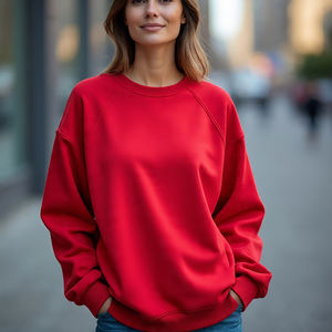 Sudaderas de Otoño/Invierno Vintage de peso pesado para mujer sólida con diamantes de imitación de estrella personalizados con diseño frontal - Product Image 5