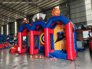 3-in-1 Commercial <b>Inflatable</b> Sports <b>Game</b> PVC Interactive Carnival Toss Booth for Outdoor Indoor Events - Product Image 2