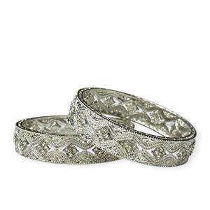 กำไลข้อมือประดับมุกชุบเงินรูปทรงเรขาคณิตทันสมัยสำหรับงานแต่งงานของผู้หญิงเครื่องประดับสำหรับเทศกาลส่งออกที่มีคุณภาพ - Product Image 1