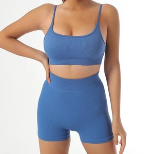 Meilleur ensemble d'entraînement Vêtements pour femmes Vêtements actifs Ensembles de fitness et de gymnastique Combinaisons de yoga Soutien-gorge de sport Leggings Nylon Spandex - Product Image 6