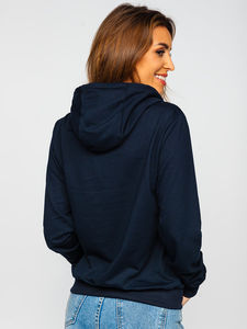 Sudaderas con Capucha Casuales y Modernas para Mujer, de Color Sólido, Largas o Cortas, con Logotipo Frontal, para Invierno - Product Image 6